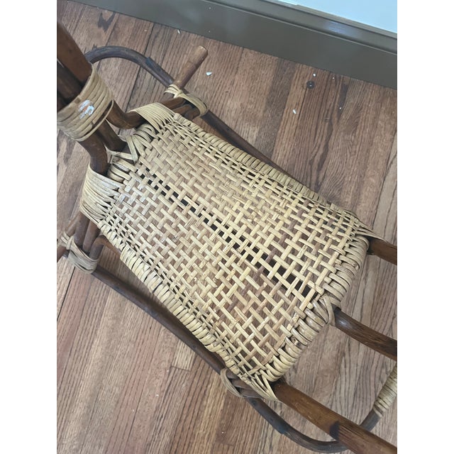 This listing is for a mid-century vintage, Franco Albini bamboo rocking horse.