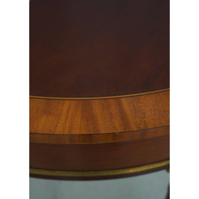 Kindel Furniture Kindel Louis XVI Style Mahogany Demilune Console Table For Sale - Image 4 of 14