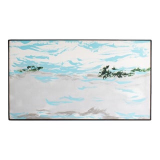 “Lake in Summer No. Two” Abstract Acrylic on Canvas Painting by Martha Kaplan For Sale