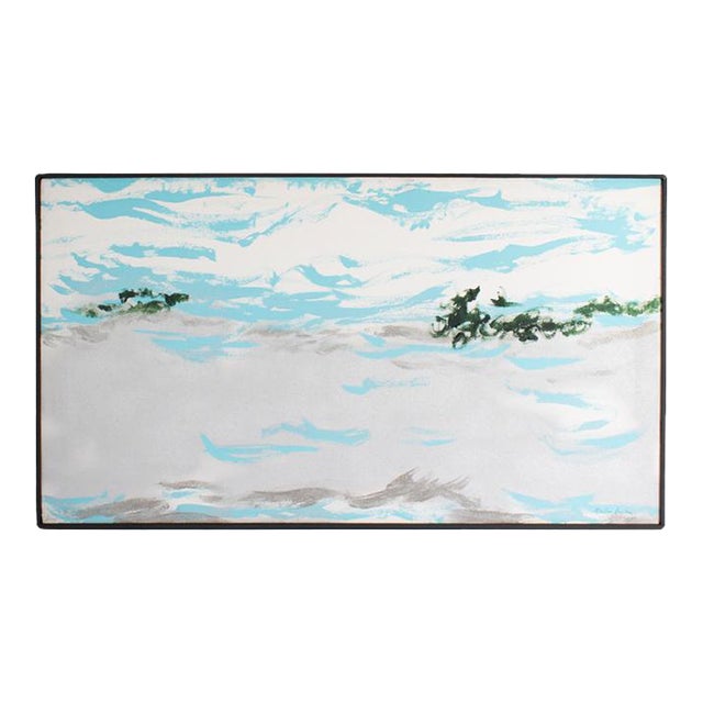 “Lake in Summer No. Two” Abstract Acrylic on Canvas Painting by Martha Kaplan For Sale