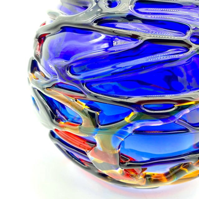 Round Blue Vase from YourMurano For Sale - Image 6 of 7