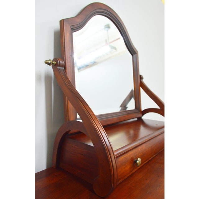 Late 20th Century Ethan Allen Chest of Drawers and Mirror Set For Sale - Image 5 of 18