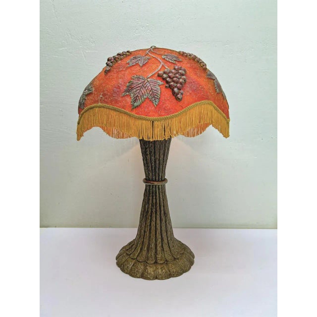 Mid-Century Modern Molded Plastic Sculptural Table Lamp with Grapes Decoration, 1970s For Sale - Image 3 of 18