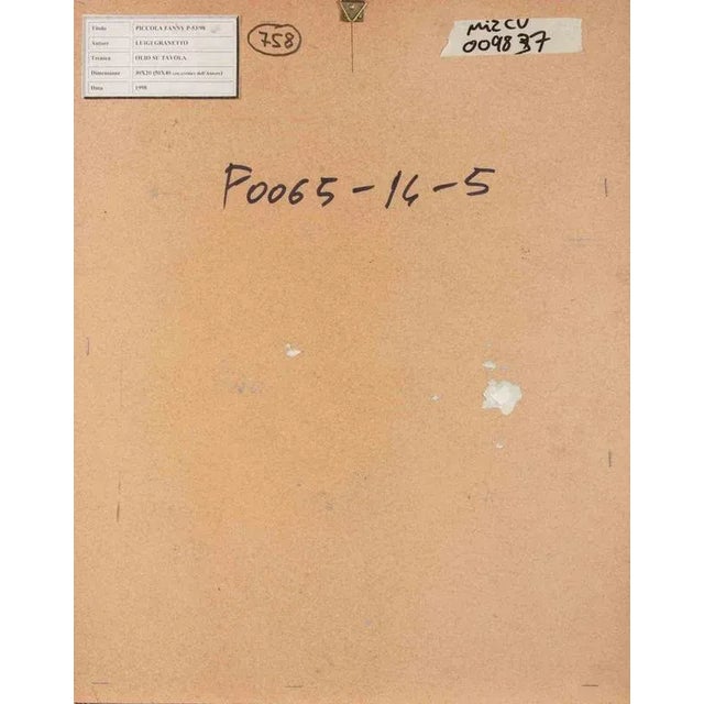 Luigi Granetto, Little Fanny, Oil on Paper, 1998 For Sale - Image 4 of 5