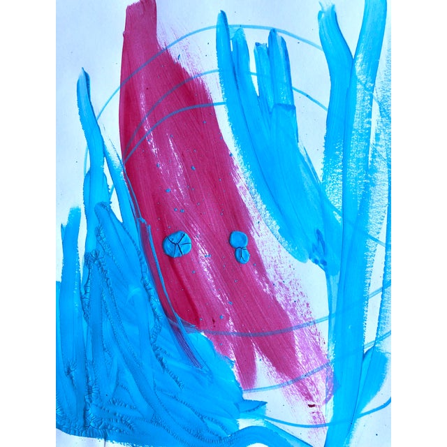 A pair of contemporary abstract expressionism paintings on archival paper. COA included, Unframed.