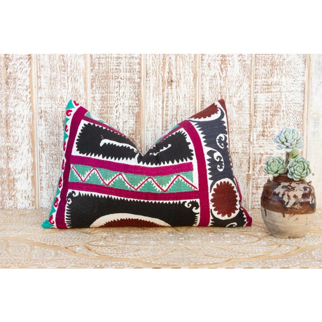 Shiria Gul Suzani Lumbar Pillow For Sale - Image 9 of 10