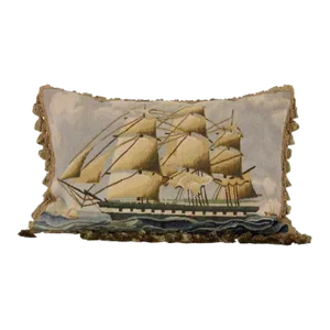 Tall Ship Hand Loomed Pillow