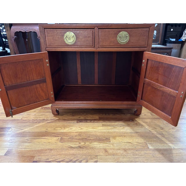 Vintage Chinese Solid Mahogany Ming Style Accent Cabinet For Sale In New York - Image 6 of 12