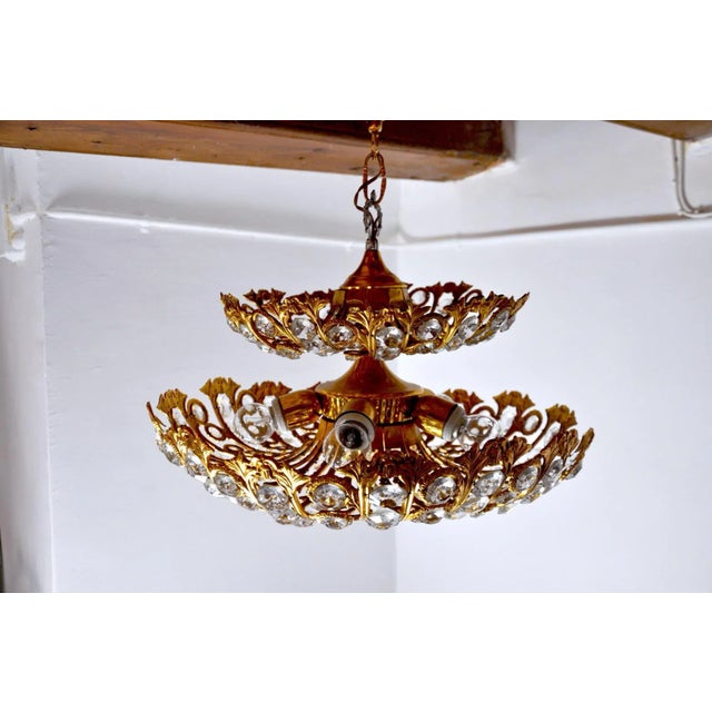 Metal Spanish Chandelier by Ernest Palm for Palwa, 1960s For Sale - Image 7 of 9