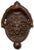 Large Size - Outstanding Authentic Antique Victorian Solid Bronze Medusa - Gorgon Door Knocker Circa Late 19th Century For Sale - Image 14 of 17