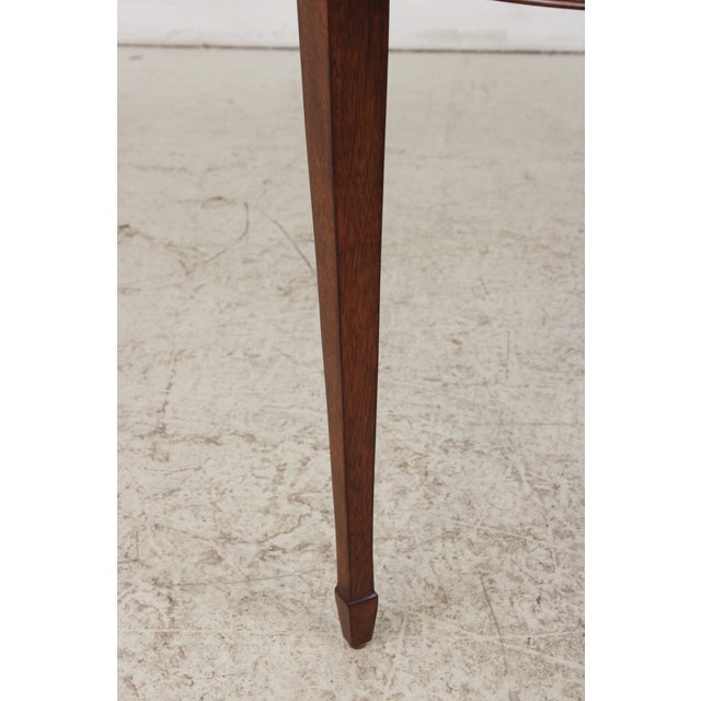 Ethan Allen Inlaid Mahogany Console Hall Table For Sale - Image 13 of 18