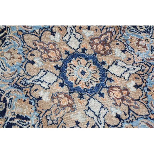 1960s Navy Blue & Orange Design Vintage Anatolian Oversize Rug For Sale In Phoenix - Image 6 of 10