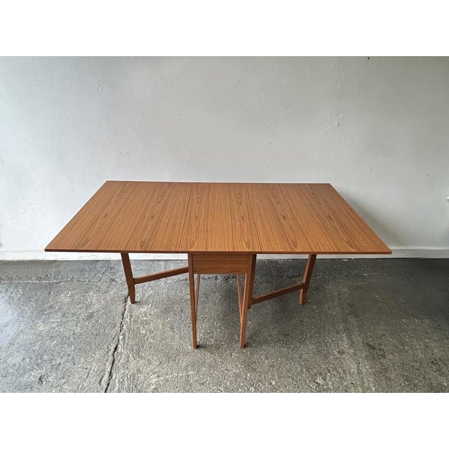Mid-Century Modern Teak Drop-Leaf Dining Table from Schreiber, 1960s For Sale - Image 9 of 9