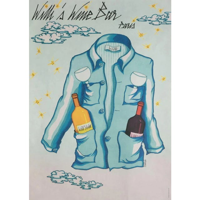 2017 Pénélope Willi's Wine Bar Poster Chairish