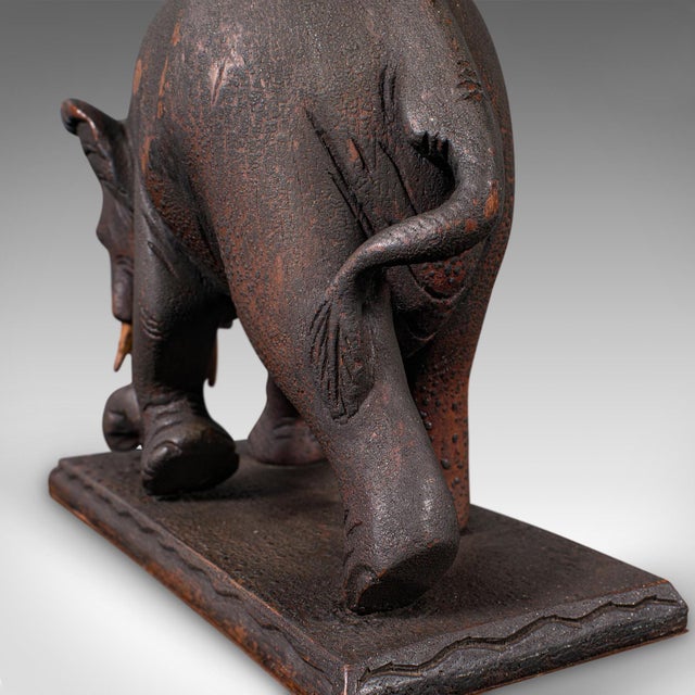 1900's Pair of Antique Elephant Bookends For Sale - Image 9 of 12