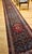 Vintage Persian Malayer Runner Rug, Hand-Knotted Wool, Geometric Pattern, 3x20, Navy & Red For Sale - Image 14 of 14