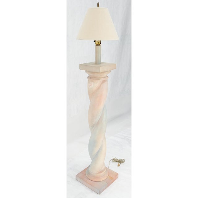 Twisted Rope Style Base Massive Decorative Floor Lamp Mid Century MINT! For Sale - Image 4 of 13