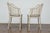 Cream Pair of Baker Furniture Faux Bamboo Upholstered Armchairs in Soft White Finish For Sale - Image 8 of 12