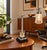 Metal Mid 20th Century Modern Desk Table Lamps Adjustable Crystal Shade Marble Base For Sale - Image 7 of 7