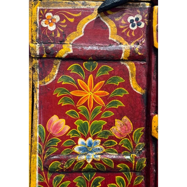 Wood Indian Painted Wood Window Frame For Sale - Image 7 of 18