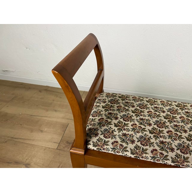 Italian Wooden and Fabric Bench with Pin Legs, 1950s For Sale - Image 6 of 9