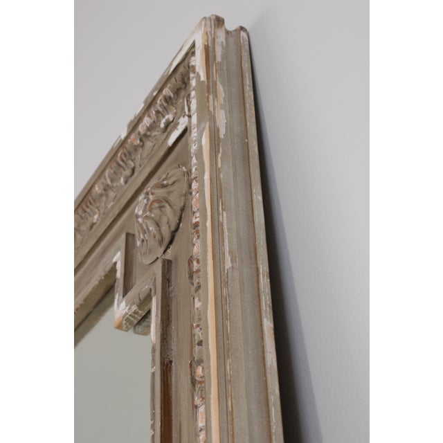 Restoration Hardware Large French Style Carved Hall Mirror For Sale - Image 11 of 12