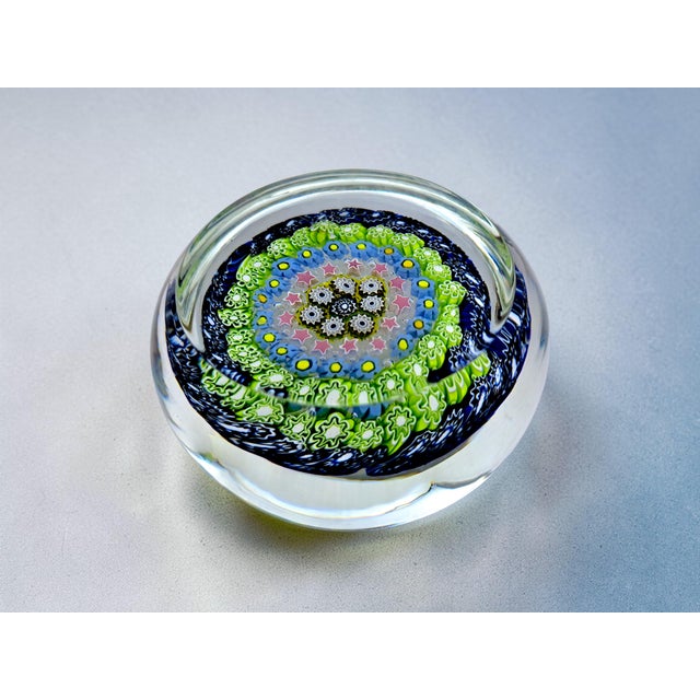 1980s Murano Glass Paperweight with Millefiori Murrine from La Murrina Glassworks, 1980s For Sale - Image 5 of 7