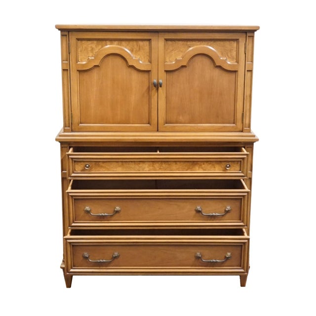Wood Weiman the Rockwood Collection Solid Cherry Italian Neoclassical 40" Chest on Chest 533-111 For Sale - Image 7 of 15