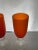 Set of 3 Vintage Orange Satin Glass Pilsner Glasses by Carlo Moretti-- Murano Glass For Sale - Image 10 of 13