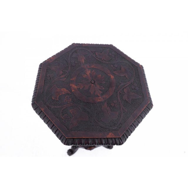 Brown Carved Pedestal, France, 1880s For Sale - Image 8 of 10