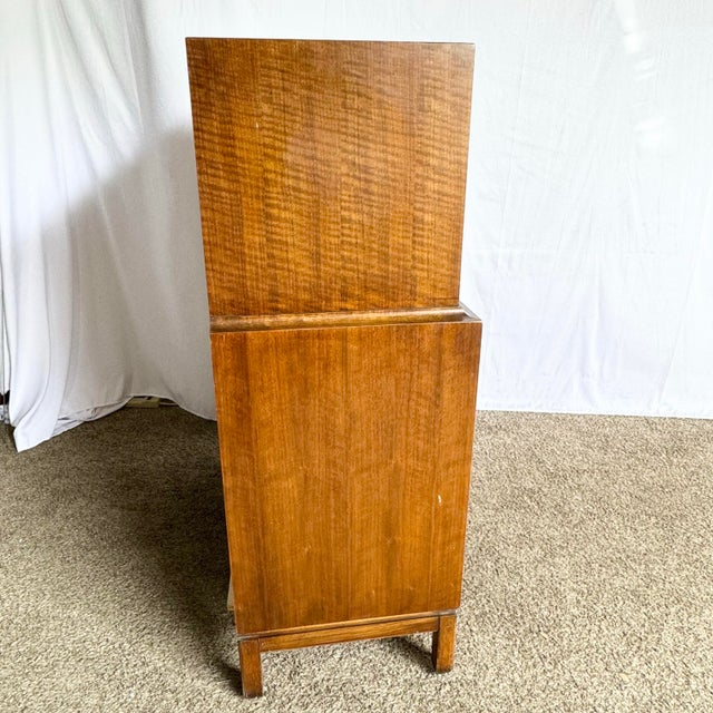 Mid Century Modern Burl Wood Highboy Dresser by Thomasville For Sale - Image 11 of 12