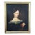 Antique 19th Century American Folk Art Oil Painting Portrait of a Woman in Black For Sale