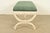 Baker Furniture Style Neoclassical Cream Lacquered Curule Window Bench For Sale - Image 9 of 11