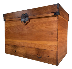 Antique Japanese Nagamochi Tansu Storage Chest, 1880s