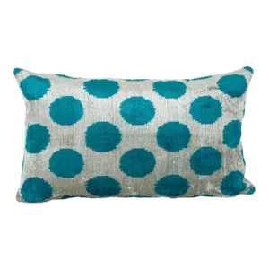 Polk Dot Ikat Lumbar Pillow Cover 16'' X 24''