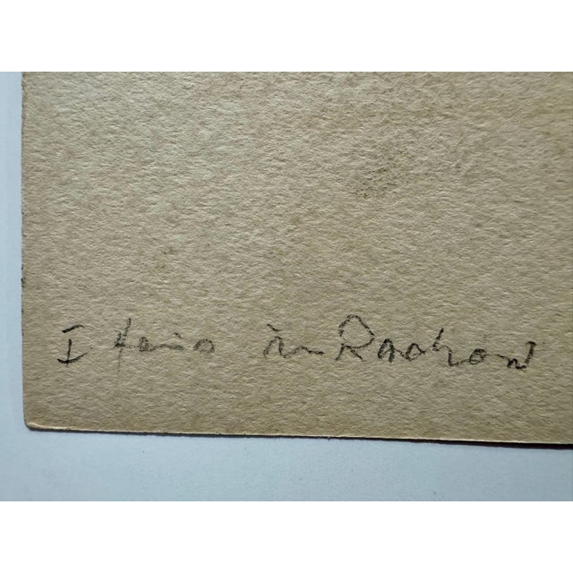 Henry Emil Salloch Original Watercolor on Paper First House in Reithen, 1936. For Sale In Atlanta - Image 6 of 7