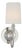 Thomas O'Brien for Visual Comfort Signature Elkins Sconce in Polished Nickel with Linen Shade For Sale