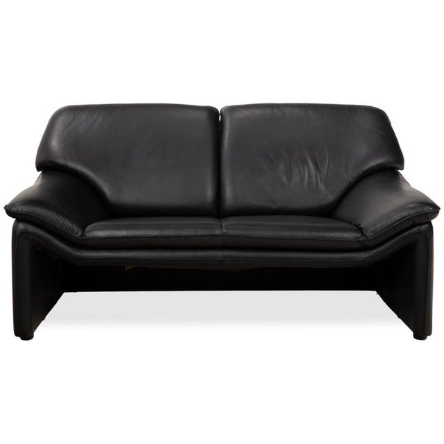 Black Leather Atlanta Two-Seater Sofa by Lauser For Sale - Image 10 of 10