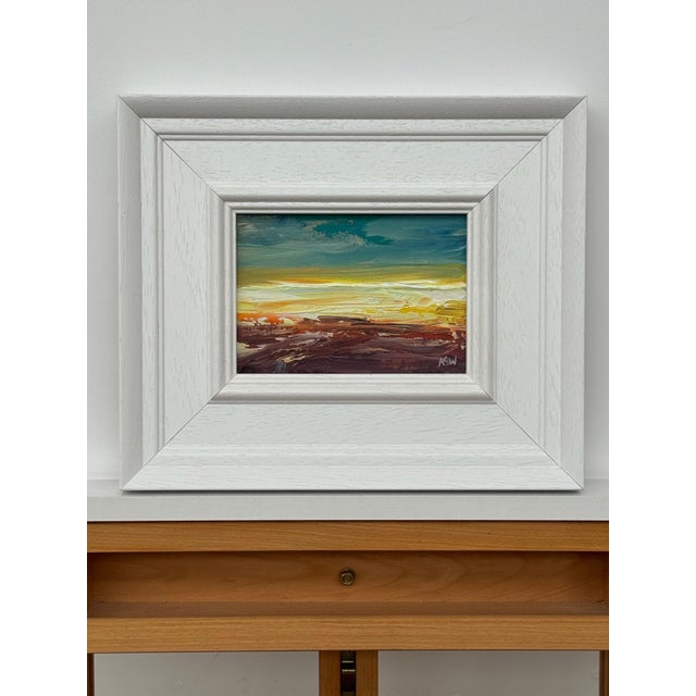 Early 21st Century Afterglow - Miniature Abstract Landscape Art Study by Contemporary Artist 2025 For Sale - Image 5 of 11