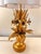 This is a gorgeous large-scale midcentury gilt tole lamp by the luxury lighting brand Marbro. It has two sockets with...