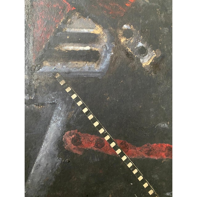 Nick de Angelis, Mixed Media Collage Oil Painting Futuristic Abstract Expressionist Machine Art For Sale - Image 9 of 9