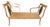 Mid-Century Bohemian Burnt Rattan Daybed Bench With Authentic Hand-Woven Cane Seat For Sale