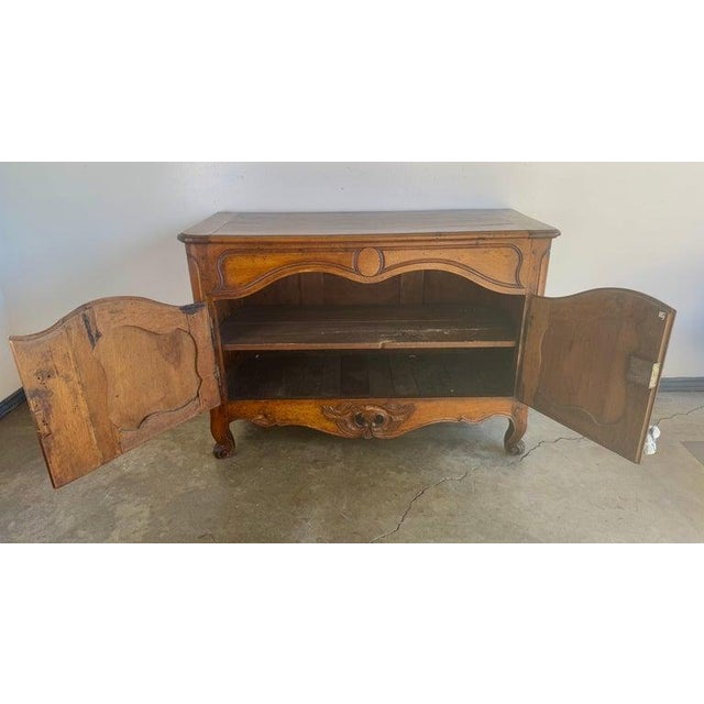 18th Century French Provincial Buffet, Solid Walnut, Louis XV Style For Sale - Image 4 of 18