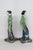 Japanese Eosin Glazed Ceramic Figurines Pair of 2 Iridescent Rainbow Sheen 5028b For Sale - Image 4 of 10