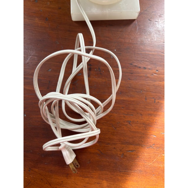 Mid-Century Polished Marble Lamp For Sale - Image 9 of 12