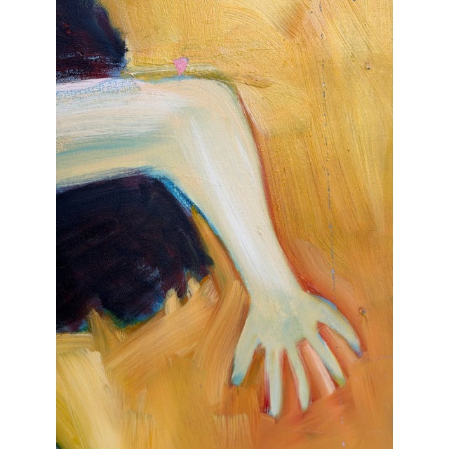 Paint Vintage Figurative Acrylic Painting For Sale - Image 7 of 12