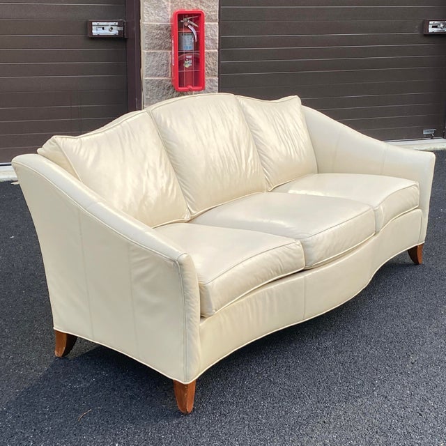 Ethan Allen Leather Sofa Chairish