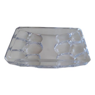 Crystal Coin Tray from Art Vannes, France, 1970s For Sale