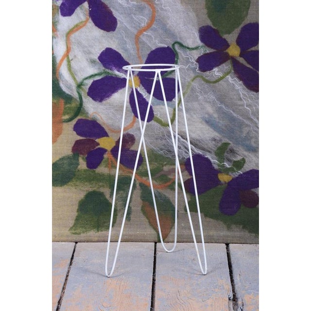 Mid-Century Czech Flower Stand in Lacquered Steel, 1950s For Sale - Image 4 of 7
