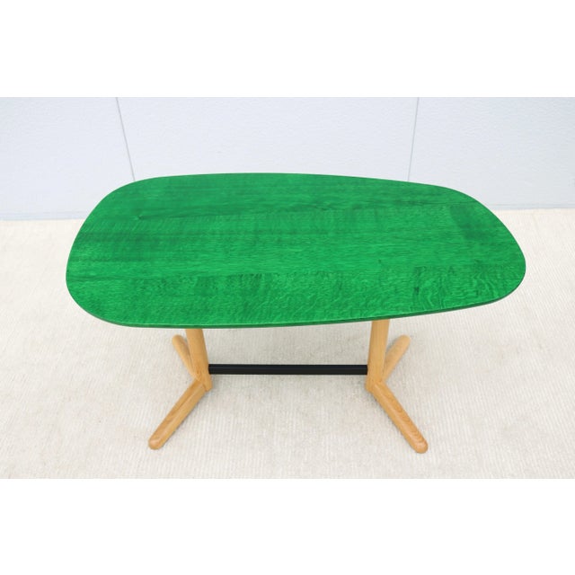 Contemporary Minimalist Modern O Mr. President Oak Children Desk or Occasional Table by Bulo For Sale - Image 3 of 12